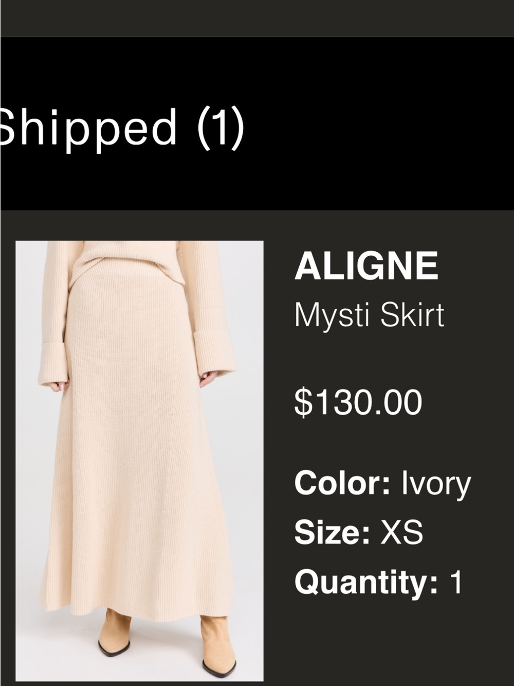ALIGNE Mysti Maxi Skirt in Ivory